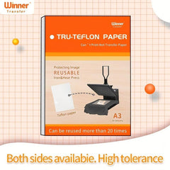 20 Sheets A3 Transfer Double Sided Matte Thermal Teflon Paper