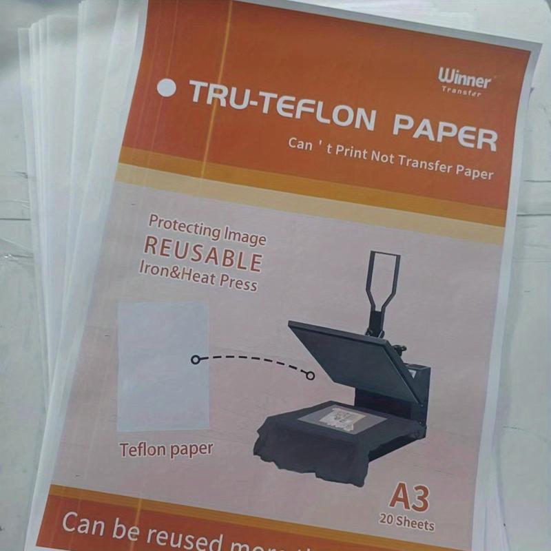 20 Sheets A3 Transfer Double Sided Matte Thermal Teflon Paper