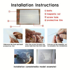 Clear Weekly Meal Planner Magnetic Acrylic Board 39 X 29
