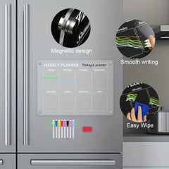Clear Weekly Meal Planner Magnetic Acrylic Board 39 X 29