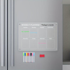 Clear Weekly Meal Planner Magnetic Acrylic Board 39 X 29