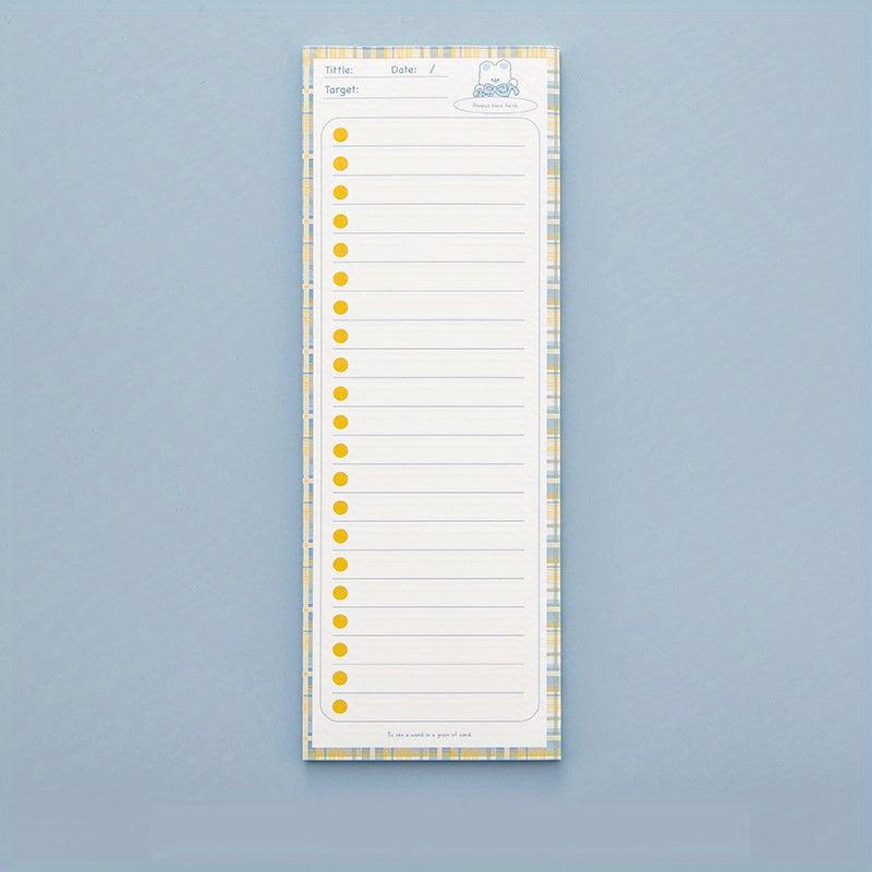 1pc Ins Creative Horizontal Line Grid Memo Plan Book