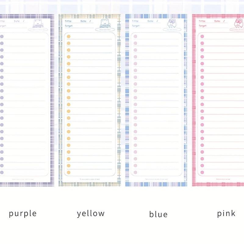 1pc Ins Creative Horizontal Line Grid Memo Plan Book