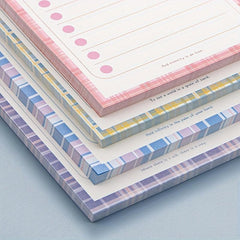 1pc Ins Creative Horizontal Line Grid Memo Plan Book