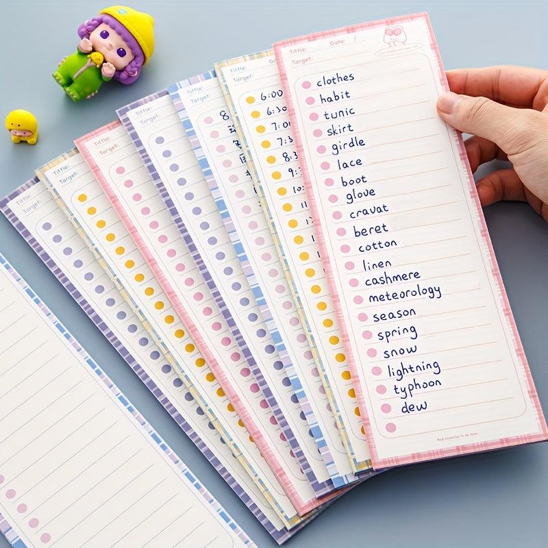 1pc Ins Creative Horizontal Line Grid Memo Plan Book