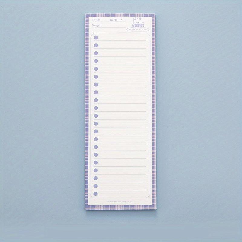 1pc Ins Creative Horizontal Line Grid Memo Plan Book