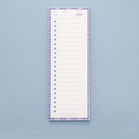 1pc Ins Creative Horizontal Line Grid Memo Plan Book