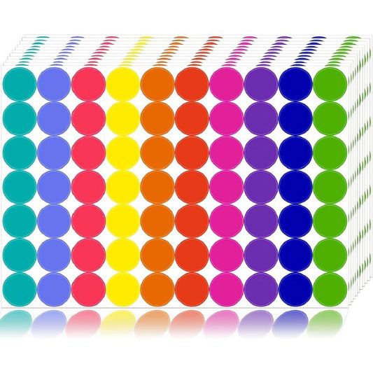 350pcs Colored Dot Stickers Round Coding Labels Circle Dots Labels Stickers