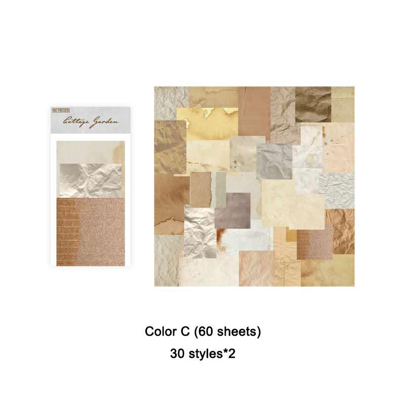 60 Sheets Vintage Scrapbook Paper Journaling Scrapbooking Supplies