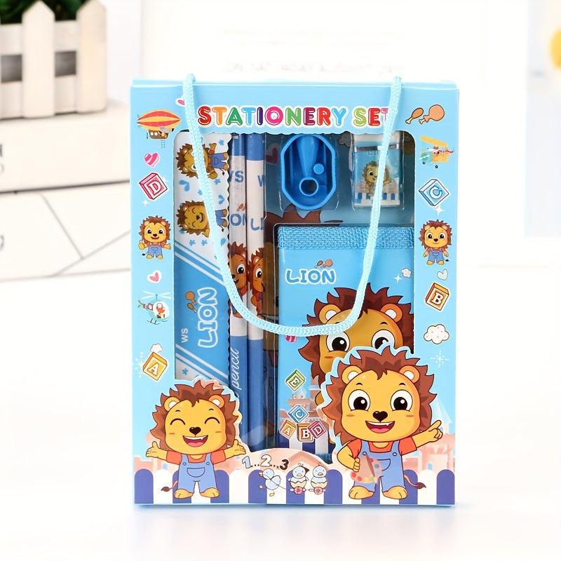 6pcs Stationery Set Coin Wallet Animal Cartoon Awards Christmas Present