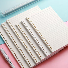 60pcs A5 B5 Horizontal Line Loose Leaf Paper Refill 20 Holes 26 Holes
