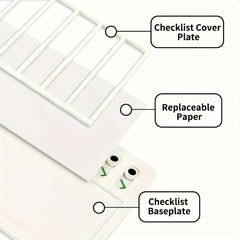 1pc To Do List Checklist Board With 10 Replaceable Cards