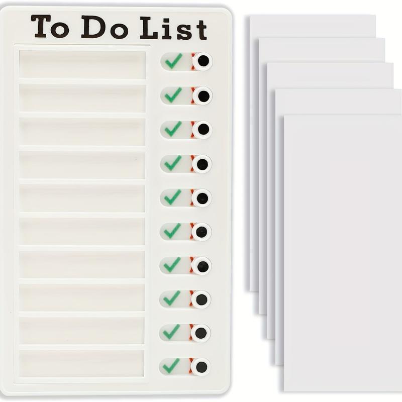 1pc To Do List Checklist Board With 10 Replaceable Cards