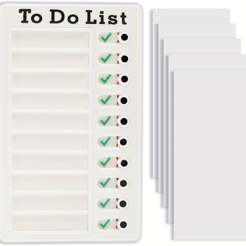 1pc To Do List Checklist Board With 10 Replaceable Cards