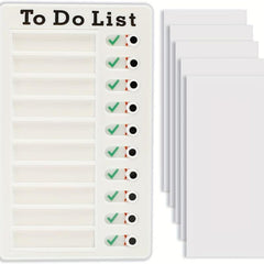 1pc To Do List Checklist Board With 10 Replaceable Cards