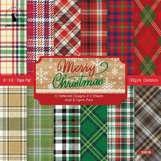 Festive Plaid Pattern Paper for DIY Crafts