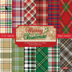 Festive Plaid Pattern Paper for DIY Crafts
