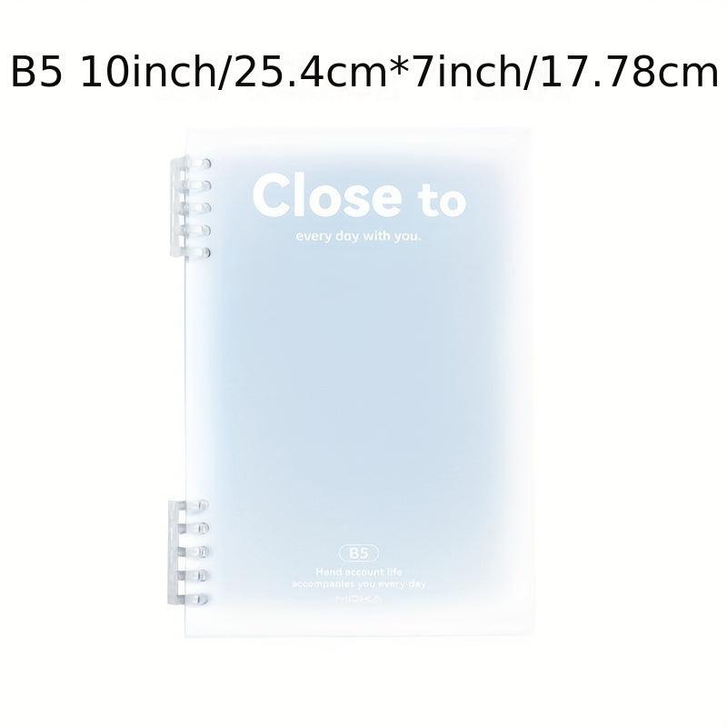 B5 Spiral Notebook 10x7 Plastic Hardcover 8mm Ruled 60 Sheets Journals