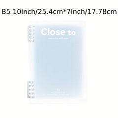 B5 Spiral Notebook 10x7 Plastic Hardcover 8mm Ruled 60 Sheets Journals