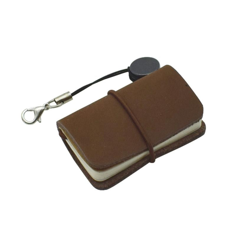 Mini Leather Cover Notebook Portable Travel Journal Memorandum Clasp Writing