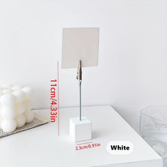 Retro Style Wooden Photo Note Clip Table Display Stand Holder