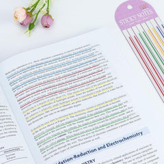 5 Sheets Translucent Highlighter Strips Sticky Tabs For Annotating Books