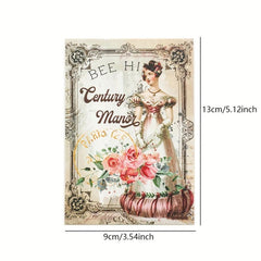 100 Sheets Vintage Scrapbook Paper Retro Character Images DIY Journaling