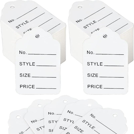 200pcs Clothing Size Coupon Tags Store Tags 5.0 x 3.51 cm