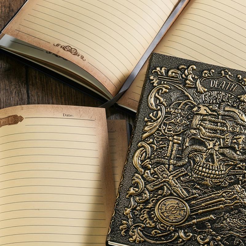 Retro Embossed Tarot Death A5 Notebook Diary Book 100 Sheets