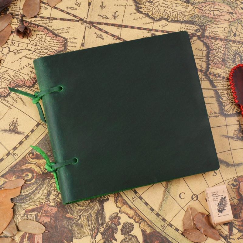 Vintage Cowhide Leather Notepad Notebook Hand-painted Sketchbook