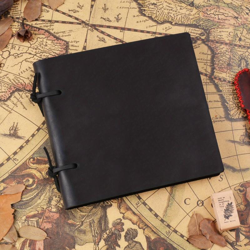 Vintage Cowhide Leather Notepad Notebook Hand-painted Sketchbook