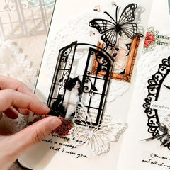 20 Pcs Vintage Lace Scrapbook Paper DIY Craft Stationery