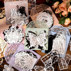 20 Pcs Vintage Lace Scrapbook Paper DIY Craft Stationery