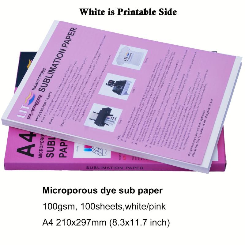 100 Sheets A4 Sublimation Paper for Mugs Tumblers T-shirts