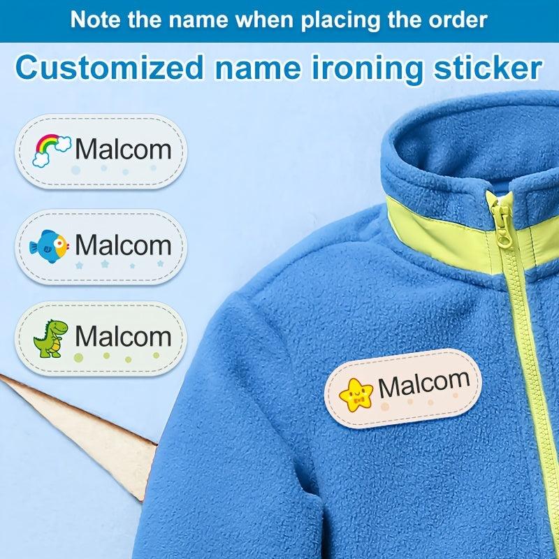 Custom Name Labels for School Uniform Clothes - 50pcs