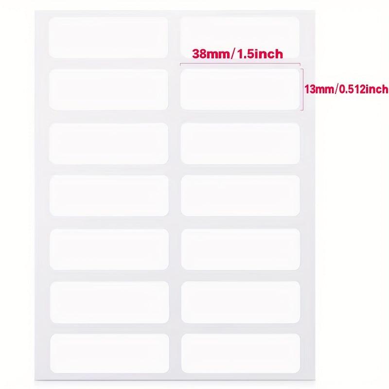 12 Sheets Label Stickers Pack For Office & School