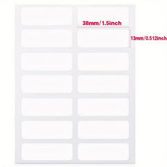 12 Sheets Label Stickers Pack For Office & School