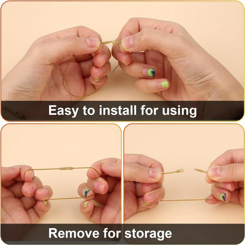100pcs Christmas Ornament Hanger String Metallic Cord Tinsel Rope