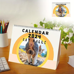 Funny Cat Balls Calendar 12-Month