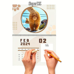 Funny Cat Balls Calendar 12-Month