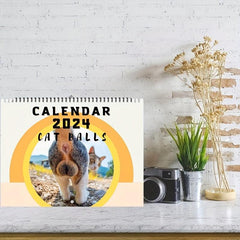 Funny Cat Balls Calendar 12-Month