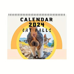 Funny Cat Balls Calendar 12-Month