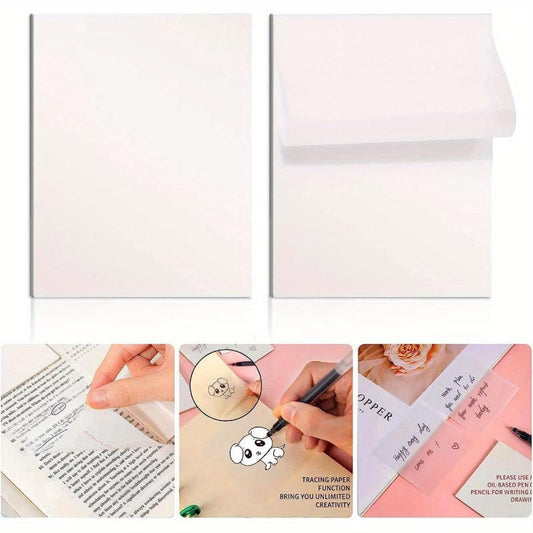 100pcs Transparent Sticky Notes 7.62 x 5.08 cm