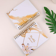 Delicate Monthly Planner Coil Book with Calendar