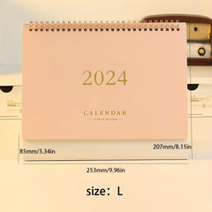 Pink Hot Stamped Desk Calendar for School & Office
