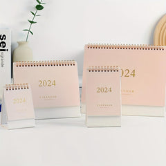 Pink Hot Stamped Desk Calendar for School & Office