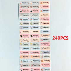 Personalized Name Stickers Waterproof Tag 60-240pcs