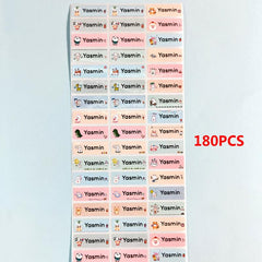 Personalized Name Stickers Waterproof Tag 60-240pcs