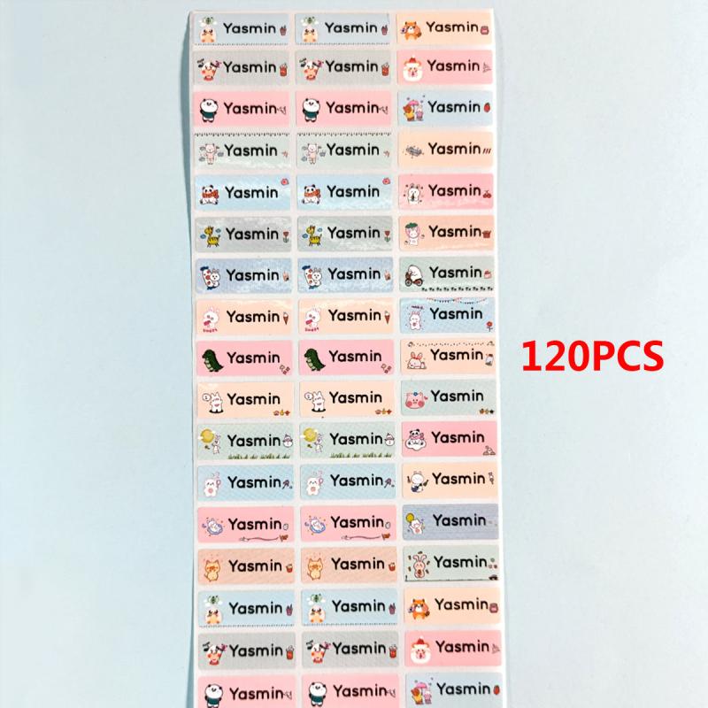 Personalized Name Stickers Waterproof Tag 60-240pcs