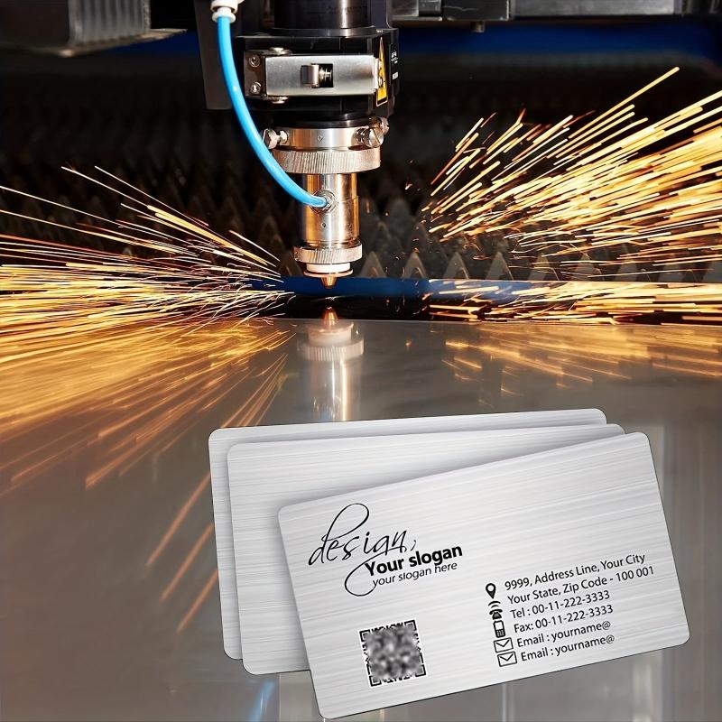 304 Stainless Steel Metal Business Cards Laser Engraving Stainless Cards 0.5mm